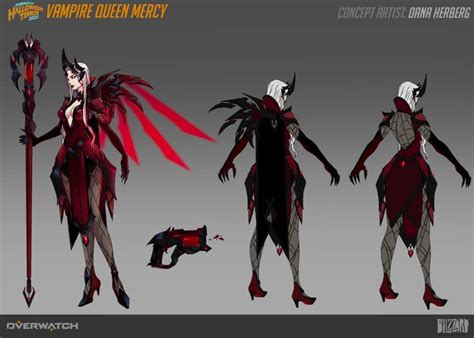 This 'Vampire Queen' Mercy skin concept should be added to Overwatch's Halloween Terror event ...