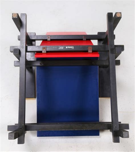 Poltrona Red And Blue In Legno E Multistrato Laccato Per Cassina I