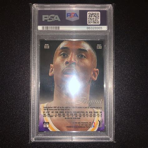 Yahoo Flair Showcase Kobe Bryant Rc Row