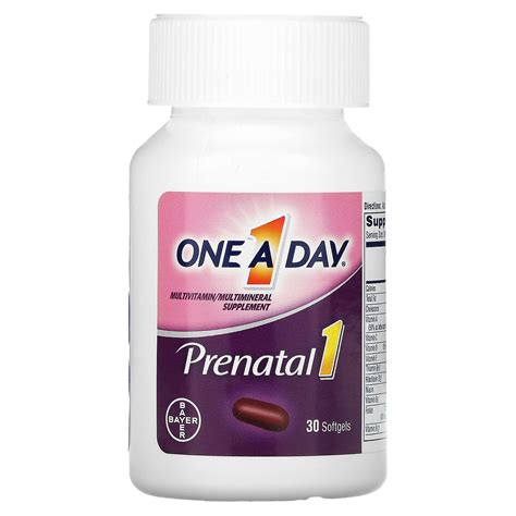 One A Day Prenatal 1 Con ácido Fólico Dha Y Hierro Suplemento Multivitamínico Multimineral