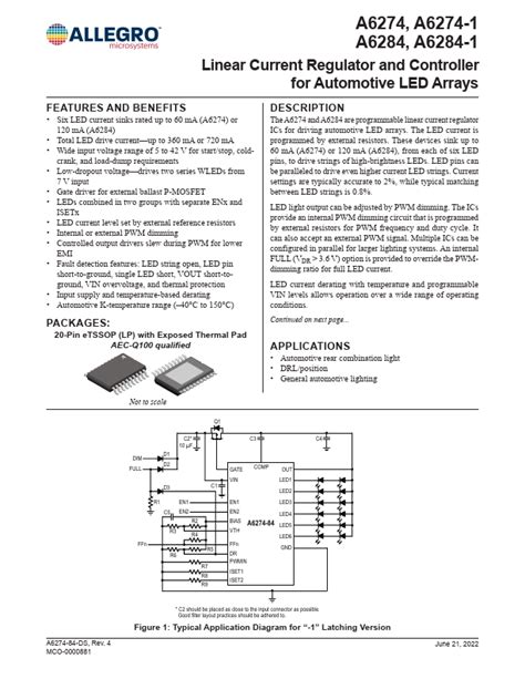 A Datasheet Regulator Controller Equivalent Allegro Microsystems