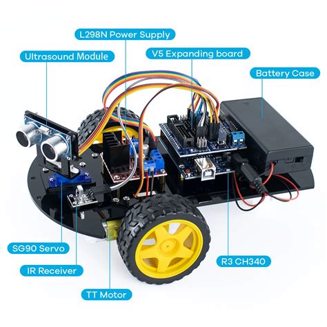 Lafvin 2wd Kit De Coche Robot De Automatizaci N Inteligente Para