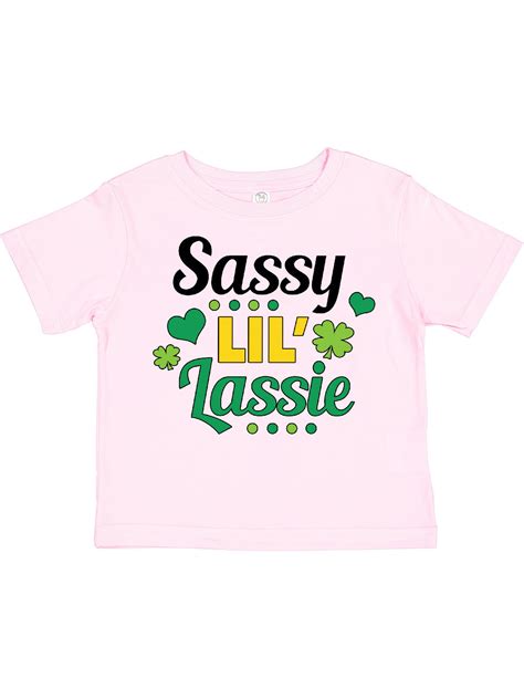 Inktastic Saint Patricks Day Sassy Lil Lassie With Shamrocks Girls