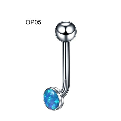 1PC Titanium Opal Pussy Piercing Christina Vertical Hood Lip Piercings