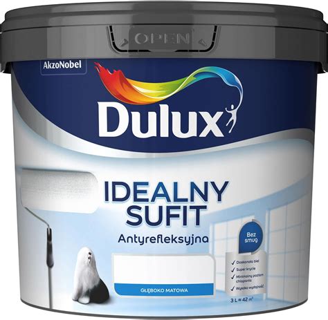 Farba Dulux Idealny Sufit White 3L Opinie I Ceny Na Ceneo Pl