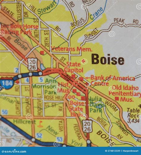 Map Image Of Boise Idaho Stock Image Image Of Nearby 274812339