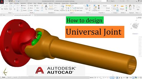 Universal Joint And Propeller Shaft Modeling In Autocad