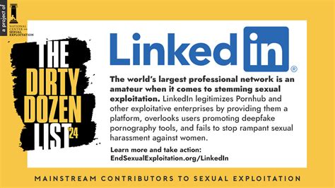 Let Linkedin Know It Must Get Out Of The Business Of Sexual Exploitation