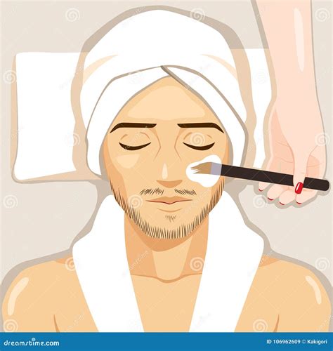 Man Spa Treatment Stock Vector Illustration Of Female 106962609