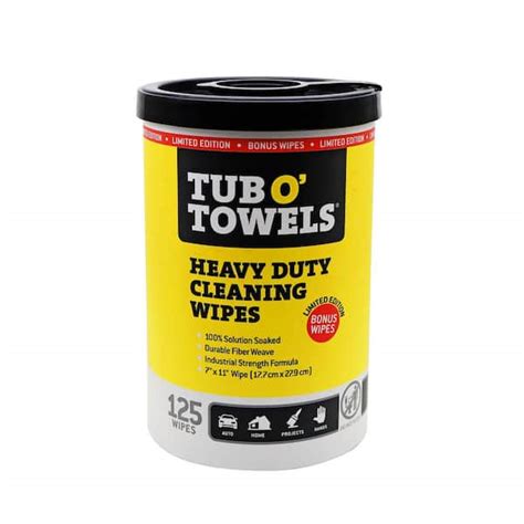 Tub O Towels 2 66 Lbs Citrus Scent Heavy Duty Cleaning Wipes 125