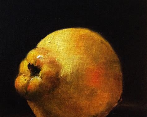 Quince Golden Apple Original Oil Painting By Nina R Aide Fine Art Fruit