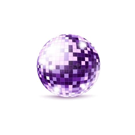 Purple Disco Ball On Dark Background Stock Vector Illustration Of