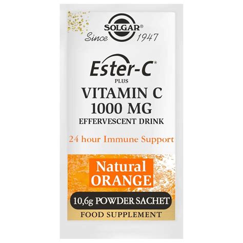 Solgar Ester C Plus 1000 Mg Vitamin C Effervescent 21 Sachets