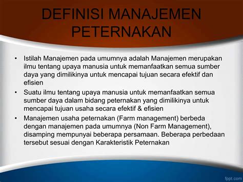 Kuliah Manajemen Usaha Peternakanppt