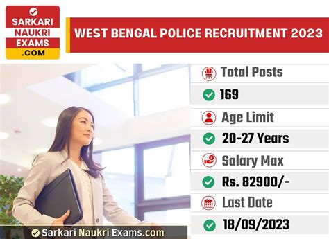 West Bengal Police Recruitment 2023 169 Vacancy Online Form