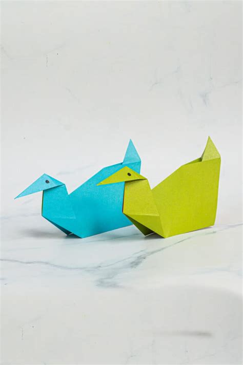 Easy Origami Duck How To Make The Pink Craft Box