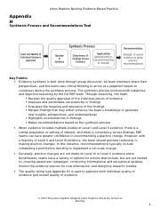 Appendix H Evidence Synthesis And Recommendation Tool Converted