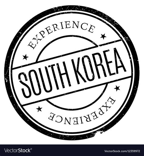 South Korea Stamp Royalty Free Vector Image Vectorstock