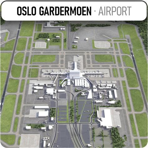 Aeropuerto de Oslo Gardermoen - OSL Modelo 3D $299 - .ma .blend .max