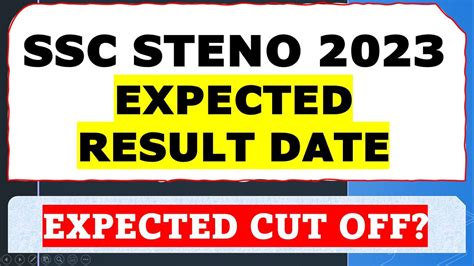 Ssc Steno Tier Expected Result Date Youtube