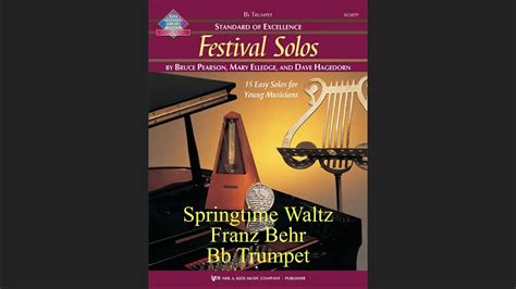 Springtime Waltz Standard Of Excellence Festival Solos Bb Trumpet