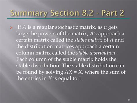 PPT 8 2 Regular Stochastic Matrices PowerPoint Presentation Free