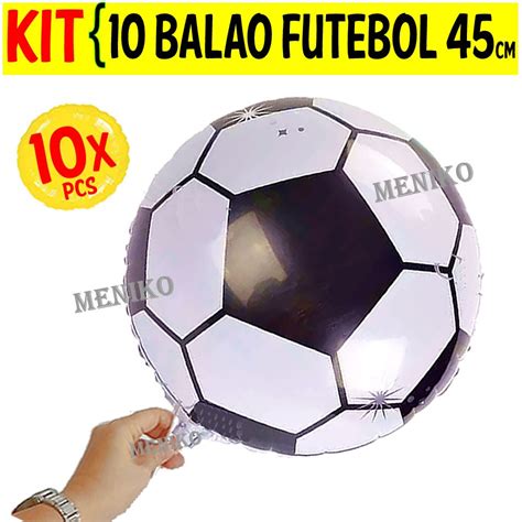 Balao Metalizado Bola Futebol Cm Polegadas Shopee Brasil