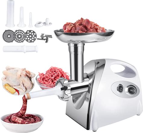 Meat Grinder Electric Ground Beef Machine Heavy Duty Sausage Stuffer Maker Stainless