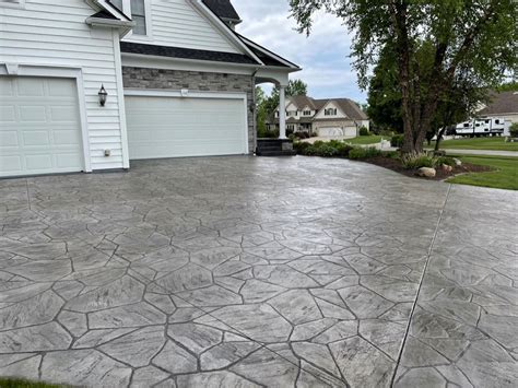 Stamped Concrete Driveway | Rochester Patio and Landscape