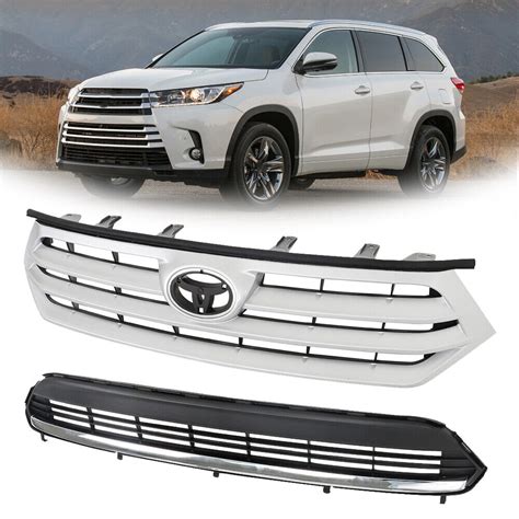 For Toyota Highlander Front Bumper Upper And Lower Grille