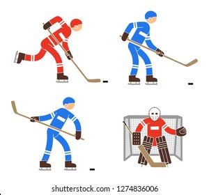 Simple Color Hockey Player Goalkeeper Icon Stock Vector Royalty Free