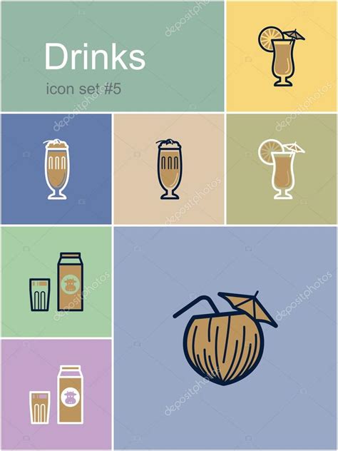 Drinks Icons Stock Vector By Artefy 58783539