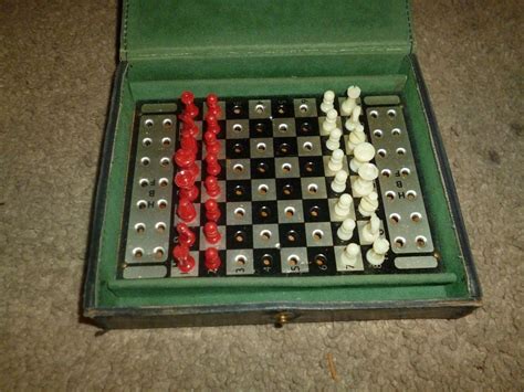 Vintage travel Chess Set with case made in england | #1957225372