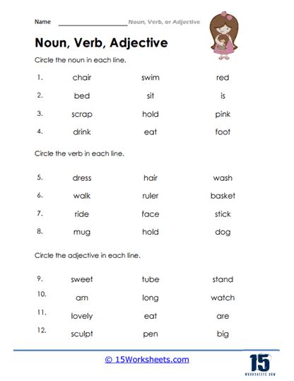 Noun Verb Or Adjective Worksheets 15 Worksheets