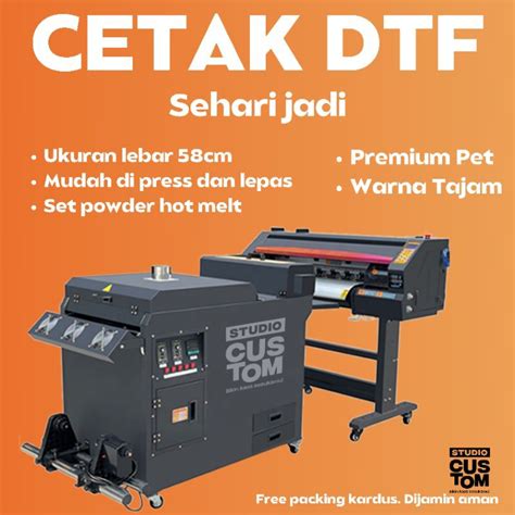 Jual Jasa Print Sablon Dtf X Cm Cetak Digital Printing Hari Jadi