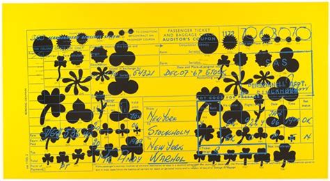 Andy Warhol SAS Passenger Ticket 1968 MutualArt