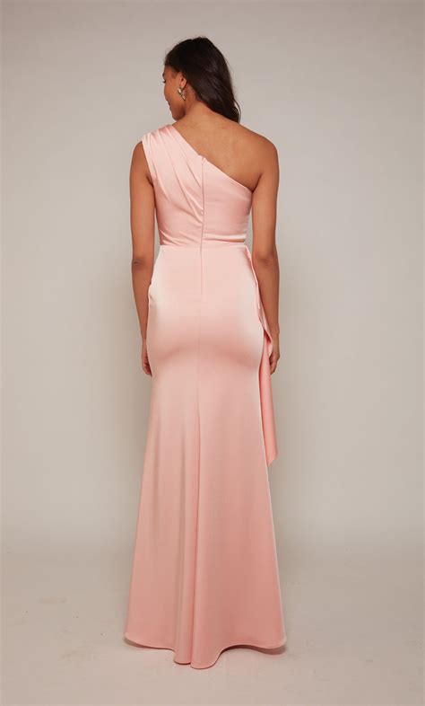 Formal Dress 27624 Long One Shoulder Straight Closed Back Alyce