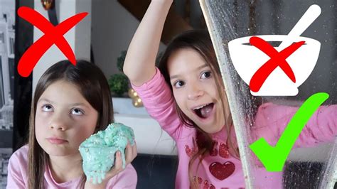 No Bowl No Spoon Slime Challenge Lévanahandfml Youtube