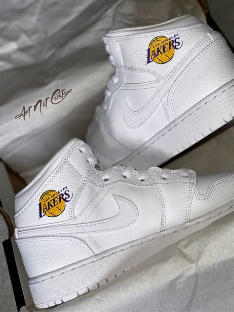 Lakers X Lebron James Custom Shoes Air Force 1 Low Af1 Etsy