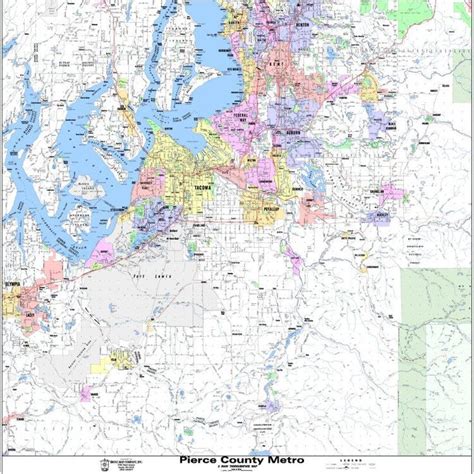 Pierce County Map - Map of Pierce County | County map, Map, Pierce county