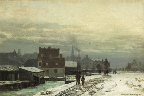 Winter Landscape By Anders Andersen Lundby 1885