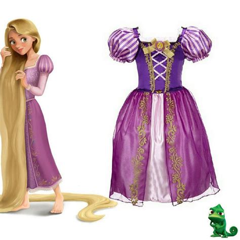 Conto De Fadas Para Meninas Princesa Rapunzel Fancy Dress Outfit 2 8