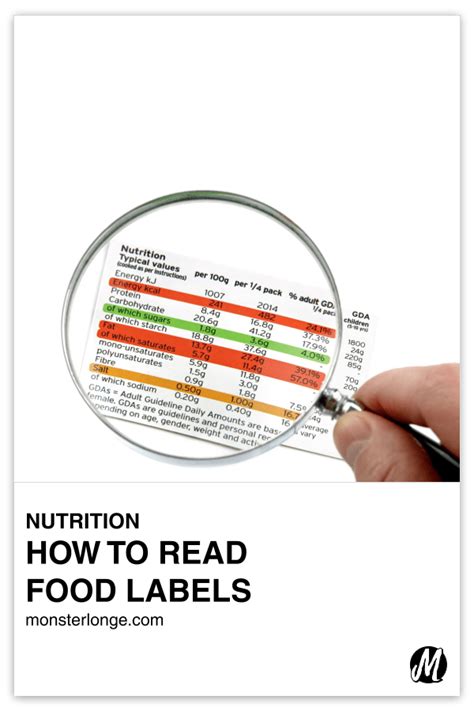 How To Read Food Labels For Healthy Eating Monster Longe