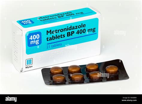 Image Of Metronidazole Antibiotic Tablets Stock Photo Alamy