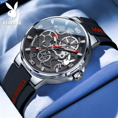 PLAYBOY Jam Tangan Pria Anti Air Original Terbaru Mewah Sport Tali