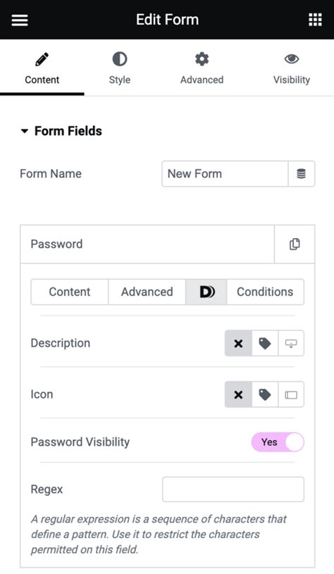 Password Visibility For Elementor Pro Form Dynamic Ooo Dynamic