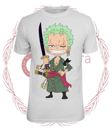 Camiseta Branca Desenho Zoro One Piece Pintura Unissex No Elo7