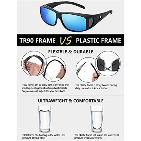 Polarized Sunglasses Fit Over Glasses For Men Women Wrap Around Sunglasses Over Prescription