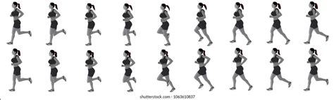 Girl Run Cycle Animation Sprite Sheet Stockvector Rechtenvrij Sexiz Pix ...