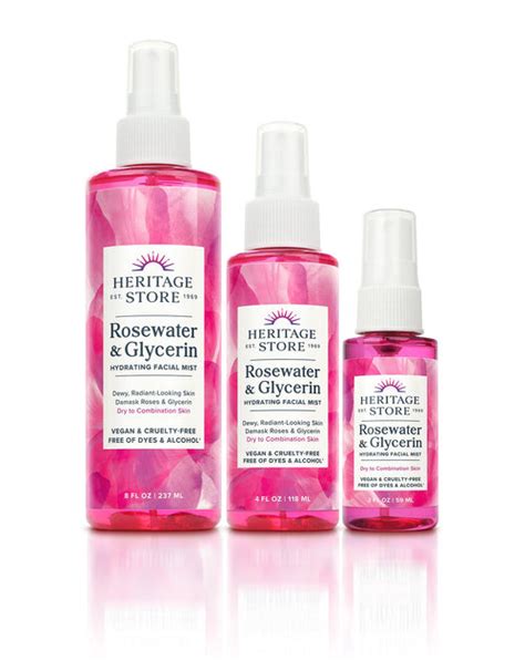 Rosewater And Glycerin Hydrating Facial Mist Heritage Store